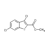 结构式 CAS# 21211-18-7, 甲基3,6-二氯-1-苯并噻吩-2-羧酸酯