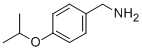 structure of CAS# 21244-34-8, 4-(1-Methylethoxy)-Benzenemethanamine;4-[(Prop-2-Yl)Oxy]Benzylamine, (4-Isopropoxyphenyl)Methylamine