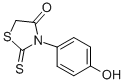 structure of CAS# 21346-21-4, 3-(4-Hydroxyphenyl)-2-Sulfanylidene-Thiazolidin-4-One;3-(4-Hydroxyphenyl)-2-Thioxo-Thiazolidin-4-One;3-(4-Hydroxyphenyl)-2-Thioxo-4-Thiazolidinone;Cbdive_015076