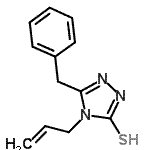 structure of CAS# 21358-12-3, 4-Allyl-5-Benzyl-4H-1,2,4-Triazole-3-Thiol;4-allyl-5-benzyl-2,4-dihydro-3H-1,2,4-triazole-3-thione;4-Allyl-5-benzyl-4H-[1,2,4]triazole-3-thiol;4-allyl-5-benzyl-4H-1,2,4-triazol-3-yl hydrosulfide