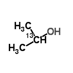 structure of CAS# 21388-65-8, 2-(2-<Sup>13</Sup>C)Propanol;13C labeled 2-propanol;2-Propanol-2-13C;Isopropyl-2-13C alcohol