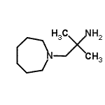 结构式 CAS# 21404-91-1, 1-(1-氮杂环庚基)-2-甲基-2-丙胺