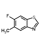 CAS#: 214855-13-7， 6-Fluoro-5-Methyl-1,3-Benzothiazole
