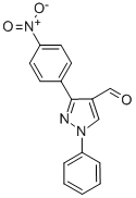 structure of CAS# 21487-49-0, 3-(4-Nitrophenyl)-1-Phenyl-1H-Pyrazole-4-Carboxaldehyde;3-(4-Nitrophenyl)-1-Phenyl-Pyrazole-4-Carbaldehyde;3-(4-Nitrophenyl)-1-Phenyl-4-Pyrazolecarboxaldehyde;Zinc00732183
