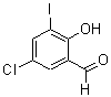 structure of CAS# 215124-03-1, 5-Chloro-2-Hydroxy-3-Iodobenzaldehyde;5-chloro-2-hydroxy-3-iodobenzaldehyde;MFCD00462964