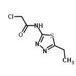 结构式 CAS# 21521-90-4, 2-氯-N-(5-乙基-1,3,4-噻二唑-2-基)乙酰胺