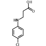 structure of CAS# 21617-19-6, N-(4-Chlorophenyl)-beta-Alanine;3-[(4-chlorophenyl)amino]propanoic acid;MFCD00831705;Maybridge1_006272