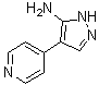 结构式 CAS# 216661-87-9, 4-(4-吡啶基)-1H-吡唑-5-胺