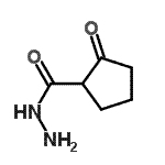 structure of CAS# 216879-92-4, 2-Oxocyclopentanecarbohydrazide;2-Oxocyclopentanecarbohydrazide;CYCLOPENTANECARBOXYLICACID, 2-OXO-, HYDRAZIDE;MFCD22566374