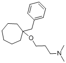 structure of CAS# 2179-37-5, Bencyclane;N,N-Dimethyl-3-[1-(Phenylmethyl)Cycloheptoxy]Propan-1-Amine;3-[1-(Benzyl)Cycloheptoxy]Propyl-Dimethyl-Amine;N,N-Dimethyl-3-[1-(Phenylmethyl)Cycloheptyl]Oxy-Propan-1-Amine