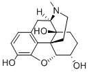 structure of CAS# 2183-56-4, 4,5-alpha-Epoxy-17-Methyl-Morphinan-3,6-alpha,14-Triol;Morphine, 7,8-Dihydro-14-Hydroxy-;Ram-320;14-Hydroxy-Dihydromorphin