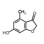 structure of CAS# 21861-32-5, 6-Hydroxy-4-Methyl-1-Benzofuran-3(2H)-One;6-hydroxy-4-methyl-2-hydrobenzo[b]furan-3-one;MFCD08292577;ZINC06760790
