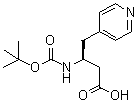 structure of CAS# 219297-13-9, (3S)-3-({[(2-Methyl-2-Propanyl)Oxy]Carbonyl}Amino)-4-(4-Pyridinyl)Butanoic Acid;(S)-3-(Boc-amino)-4-(4-pyridyl)butyric acid;(S)-Boc-4-(4-pyridyl)-β-Homoala-OH;Boc-(4-pyridyl)-L-β-homoalanine