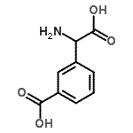 structure of CAS# 2196-57-8, 3-[Amino(Carboxy)Methyl]Benzoic Acid;3-(Amino-carboxy-methyl)-benzoic acid;ammonio(3-carboxyphenyl)acetate