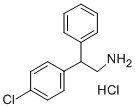 structure of CAS# 21998-50-5, 4-Chloro-beta-Phenyl-Benzeneethanamine Hydrochloride (1:1);2-(4-Chlorophenyl)-2-Phenylethylamine Hydrochloride