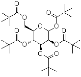 structure of CAS# 220017-47-0, 1,2,3,4,6-Pentakis-O-(2,2-Dimethylpropanoyl)-D-Mannopyranose;1,2,3,4,6-Penta-O-pivaloyl-D-mannopyranose