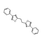structure of CAS# 22020-64-0, 5,5'-(1,2-Ethanediyl)Bis(3-Phenyl-1,2,4-Oxadiazole);1,2-bis(3-phenyl-1,2,4-oxadiazol-5-yl)ethane;3-phenyl-<wbr>5-[2-(3-p<wbr>henyl-1,2<wbr>,4-oxadia<wbr>zol-5-yl)<wbr>ethyl]-1,<wbr>2,4-oxadi<wbr>azole;3-Phenyl-<wbr>5-[2-(3-p<wbr>henyl-1,2<wbr>,4-oxadia<wbr>zol-5-yl)<wbr>-ethyl]-1<wbr>,2,4-oxad<wbr>iazole