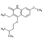 CAS#: 22048-15-3， 3-Ethyl-7-Methoxy-4-(3-Methylbutoxy)-2(1H)-Quinolinone
