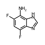 结构式 CAS# 2208-26-6, 4,6-二氟-1H-苯并咪唑-7-胺