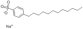 structure of CAS# 2211-98-5, Dodecyl benzenesulfonic acid sodium salt;Sodium 4-Laurylbenzenesulfonate;4-Dodecylbenzenesulfonic Acid, Sodium Salt;Benzenesulfonic Acid, 4-Dodecyl-, Sodium Salt