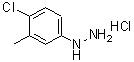 结构式 CAS# 221687-08-7, (4-氯-3-甲基苯基)肼盐酸盐(1:1)