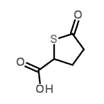 structure of CAS# 222046-90-4, 5-Oxotetrahydro-2-Thiophenecarboxylic Acid;2-THIOPHENECARBOXYLICACID, TETRAHYDRO-5-OXO-;5-oxotetrahydrothiophene-2-carboxylic acid