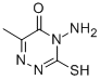 structure of CAS# 22278-81-5, 4-Amino-3-Mercapto-6-Methyl-4H-[1,2,4]Triazin-5-One;4-Amino-6-Methyl-3-Thioxo-2H-1,2,4-Triazin-5-One;Sbb015297;Zinc01104333