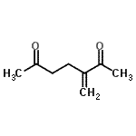 structure of CAS# 22289-05-0, 3-Methylene-2,6-Heptanedione;3-Methyleneheptane-2,6-dione;3-Methylene-heptane-2,6-dione;InChI=1/C8H12O2/c1-6(8(3)10)4-5-7(2)9/h1,4-5H2,2-3H3