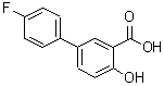 structure of CAS# 22510-33-4, 4'-Fluoro-4-Hydroxy-3-Biphenylcarboxylic Acid;4'-Fluoro-4-hydroxy-[1,1'-biphenyl]-3-carboxylic acid;4'-Fluoro-4-hydroxy-biphenyl-3-carboxylic acid;4-FLUORO-4-HYDROXY-BIPHENYL-3-CARBOXYLICACID
