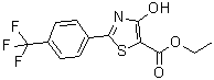 结构式 CAS# 227199-08-8, 4-羟基-2-[4-(三氟甲基)苯基]-1,3-噻唑-5-羧酸乙酯