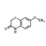 structure of CAS# 22726-30-3, 7-Methoxy-2H-1,4-Benzothiazin-3(4H)-One;7-METHOXY-1,4-BENZOTHIAZIN-3(4;7-Methoxy-1,4-benzothiazin-3(4H)-one;7-Methoxy-1,4-benzothiazin-3-one