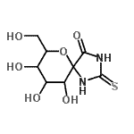 CAS 登录号：227458-60-8， 8,9,10-三羟基-7-(羟基甲基)-2-硫代-6-氧杂-1,3-二氮杂螺[4.5]癸烷-4-酮