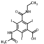 CAS#: 2281-07-4， 3-Acetamido-5-(Ethylcarbamoyl)-2,4,6-Triiodobenzoic Acid