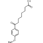 structure of CAS# 22811-92-3, 8-(4-Methoxyphenyl)-8-Oxooctanoic Acid;8-(4-Methoxyphenyl)-8-oxooctanoic acid
