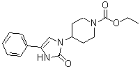 structure of CAS# 228111-37-3, Ethyl 4-(2-Oxo-4-Phenyl-2,3-Dihydro-1H-Imidazol-1-Yl)-1-Piperidinecarboxylate;1-(1-Etho<wbr>xycarbony<wbr>l-4-piper<wbr>idinyl)-4<wbr>-phenyl-4<wbr>-imidazol<wbr>in-2-one;4-(2-Oxo-<wbr>4-Phenyl-<wbr>2,3-Dihyd<wbr>ro-Imidaz<wbr>ol-1-Yl)-<wbr>Piperidin<wbr>e-1-Carbo<wbr>xylic Aci<wbr>d Ethyl E<wbr>ster;ethyl 4-(2-oxo-4-phenyl-4-imidazolinyl)piperidinecarboxylate