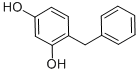 structure of CAS# 2284-30-2, 4-(Phenylmethyl)-1,3-Benzenediol;4-(Benzyl)Resorcinol;1,3-Benzenediol, 4-(Phenylmethyl)-;3-06-00-05404 (Beilstein Handbook Reference)