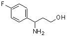 structure of CAS# 228422-49-9, 3-Amino-3-(4-Fluorophenyl)-1-Propanol;(R)-3-(4-FLUOROPHENYL)-β-ALANINOL;(S)-3-(4-FLUOROPHENYL)-β-ALANINOL;3-(4-fluorophenyl)-DL-β-alaninol