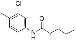 结构式 CAS# 2307-68-8, N-(3-氯-4-甲基苯基)-2-甲基戊酰胺