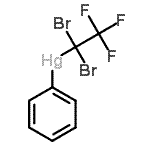 structure of CAS# 231630-91-4, (1,1-Dibromo-2,2,2-Trifluoroethyl)(Phenyl)Mercury;1,1-Dibromotrifluoroethyl phenyl mercury;MFCD02093348;Research sample