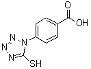 结构式 CAS# 23249-95-8, 4-(5-硫基-1H-四唑-1-基)苯甲酸