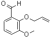 structure of CAS# 23343-06-8, 2-(Allyloxy)-3-Methoxybenzenecarbaldehyde;2-Allyloxy-3-Methoxy-Benzaldehyde;2-Allyloxy-3-Methoxybenzaldehyde;3-Methoxy-2-Prop-2-Enoxy-Benzaldehyde