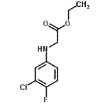 structure of CAS# 23449-67-4, Ethyl N-(3-Chloro-4-Fluorophenyl)Glycinate;2,3,5,6-Tetrafluoro-4-(phenylsulphonyl)pyridine;Ethyl [(3-chloro-4-fluorophenyl)amino]acetate;ethyl 2-((3-chloro-4-fluorophenyl)amino)acetate