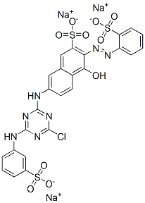 CAS#: 23532-29-8， Trisodium 7-[[4-Chloro-6-[(3-Sulphonatophenyl)Amino]-1,3,5-Triazin-2-Yl]Amino]-4-Hydroxy-3-[(2-Sulphonatophenyl)Azo]Naphthalene-2-Sulphonate