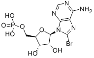结构式 CAS# 23567-96-6, 8-溴腺苷 5'-单磷酸酯
