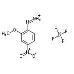 结构式 CAS# 2357-51-9, (2-甲氧基-4-硝基苯基)二氮烯鎓四氟硼酸盐
