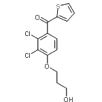 structure of CAS# 236735-89-0, [2,3-Dichloro-4-(3-Hydroxypropoxy)Phenyl](2-Thienyl)Methanone;
