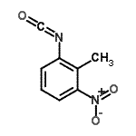 结构式 CAS# 23695-15-0, 1-异氰酸-2-甲基-3-硝基苯