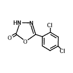 结构式 CAS# 23767-45-5, 5-(2,4-二氯苯基)-1,3,4-恶二唑-2(3H)-酮