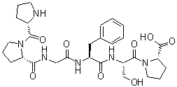 structure of CAS# 23828-06-0, L-Prolyl-L-Prolylglycyl-L-Phenylalanyl-L-Seryl-L-Proline;H-PRO-PRO-GLY-PHE-SER-PRO-OH