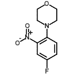 structure of CAS# 238418-75-2, 4-(4-Fluoro-2-Nitrophenyl)Morpholine;4-Fluoro-1-(morpholin-4-yl)-2-nitrobenzene;5-Fluoro-2-(morpholin-4-yl)nitrobenzene;5-Fluoro-<wbr>2-(morpho<wbr>lin-4-yl)<wbr>nitrobenz<wbr>ene, 4-Fl<wbr>uoro-1-(m<wbr>orpholin-<wbr>4-yl)-2-n<wbr>itrobenze<wbr>ne